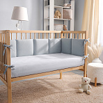 Perina простыня на резинке детская  Muslin (голубая пастель) 