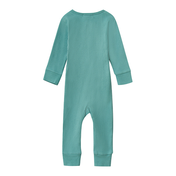 Babybu комбинезон на молнии Moss Green 100% органический хлопок - фото  2