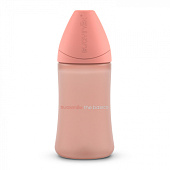 Suavinex набор бутылок с круглой силиконовой соской 3 позиции "BASICS" 270 мл, 2 штуки, цвет розовый