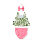 Happy Baby купальник для девочек двухпредметный green&bright pink