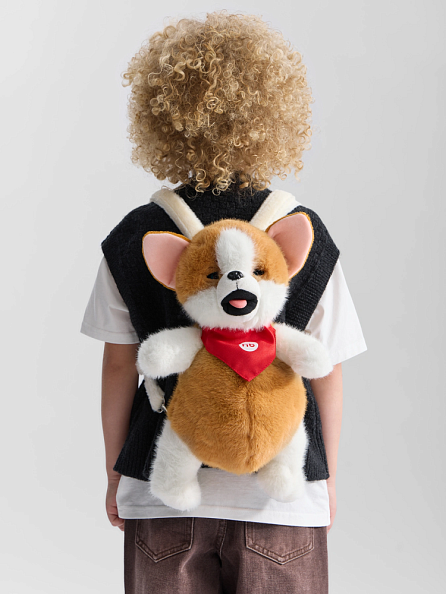 Happy Baby игрушка мягкая собака, рюкзак детский Persik - фото  2