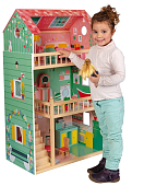 Janod домик кукольный высота 105 см Happy Day с мебелью