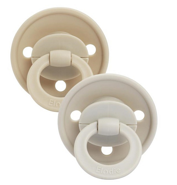 Elodie пустышка 0-6 мес. Retro Binky Bundle силиконовая 2 шт.- Pure Khaki  - фото  1