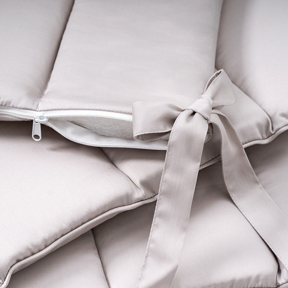 Perina защита для детской кроватки (фенс-бортик) "Sateen Collection" (жемчужно-серый) - фото  7