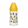 Suavinex бутылка 0+ 270 мл круглая силиконовая соска BEE желтый - фото 1