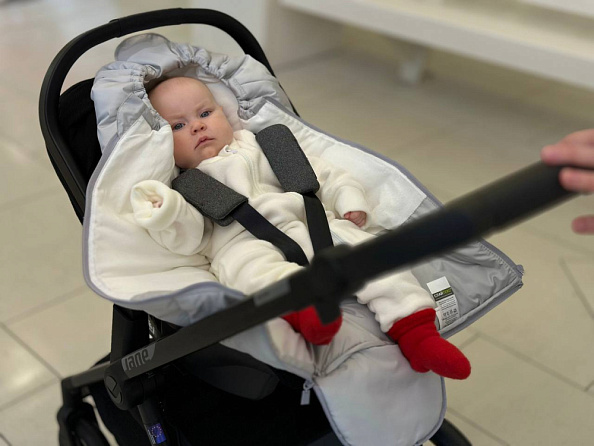 OLANT BABY конверт Siberia Mini в автокресло и коляску серый - фото  11