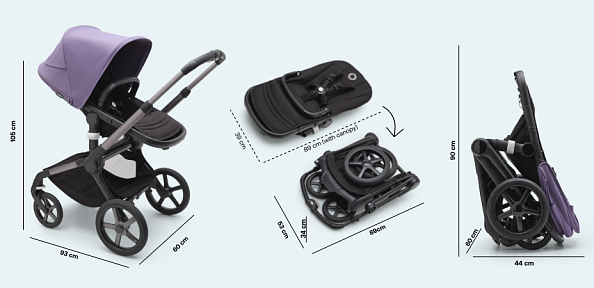 Bugaboo Fox5 коляска 2 в 1 Graphite/ Midnight Black/ Morning Pink - фото  8