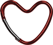 Xplorys Крепление для сумок Dooky Heart Hook - Red
