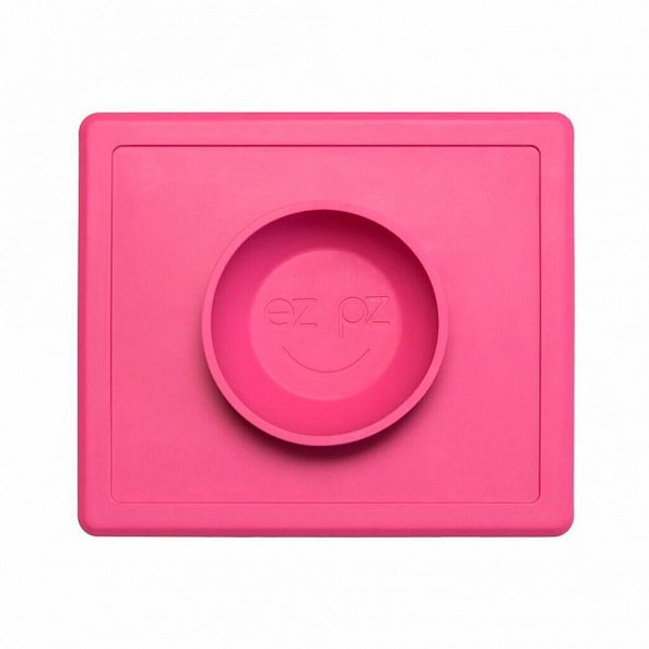 Ezpz Тарелка с подставкой Happy Bowl, розовый - фото  1