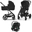 Cybex Коляска 3в1 Balios S Lux BLK Moon Black NEW 2025