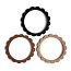 MUSHIE прорезыватель Flower Bracelet Black/Caramel/Natural, 3 штуки