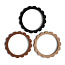 MUSHIE прорезыватель 3 штуки Flower Bracelet Black/Caramel/Natural