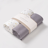 Perina комплект пелёнок детских (2 шт) Грибы/Серый