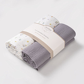 Perina комплект пелёнок детских (2 шт) Грибы/Серый