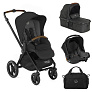 JANE Коляска 3 в 1 Muum Pro+Micro Pro+Koos I-Size Cold Black - фото 1