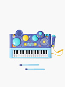 Happy Baby синтезатор SPACE DISCO, синий