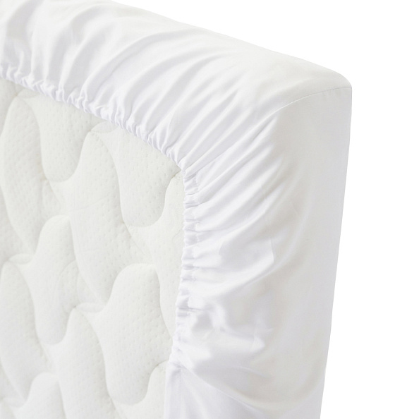 Perina простыня на резинке 120х60 детская сатин белая - фото  2