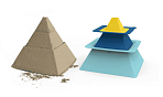 Quut формочки для 3-уровневых пирамид из песка и снега Pira