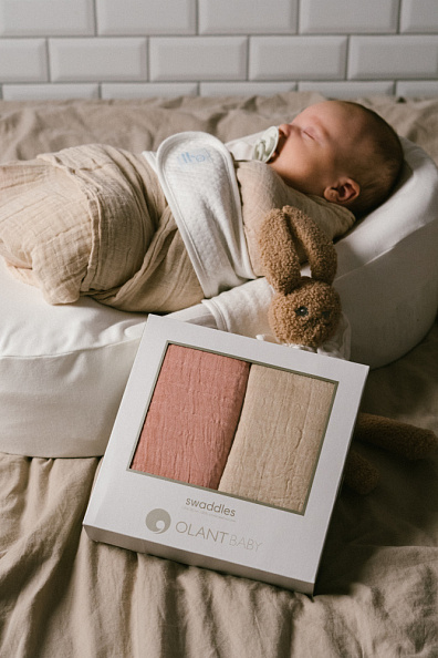 OLANT BABY комплект муслиновых пеленок 120х120, 2 штуки - фото  5