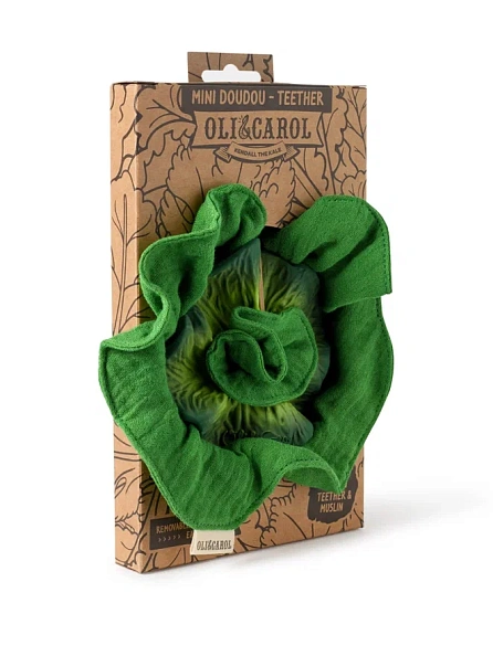 Oli&Carol игрушка-прорезыватель с комфортером Mini DouDou Kendall the Kale - фото  4