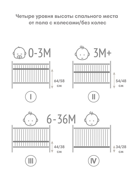 OLANT кровать приставная Элвис (Elvis) белый/бук - фото  10