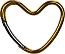 Xplorys Крепление для сумок Dooky Heart Hook - Gold
