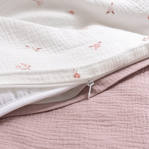 Perina комплект постельного белья Muslin Лето розовое/Мокко 3 предмета - фото  8