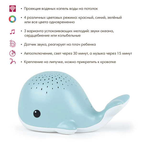 Zazu проектор водяных капель кит Валли синий - фото  2