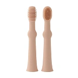 Edda зубная щётка - массажер 2 штуки силикон Пудра