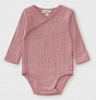 Babybu боди с длинным рукавом ажур Peony Melange 100% органический хлопок - фото 1