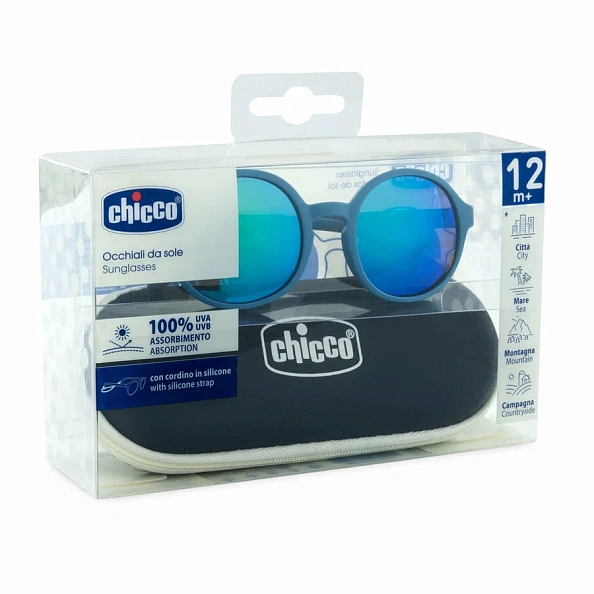 Chicco очки солнцезащитные 12мес+ Blue Mirror синий - фото  3