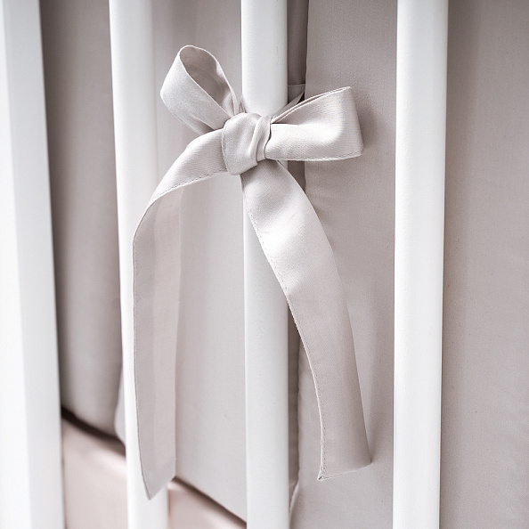 Perina защита для детской кроватки (фенс-бортик) "Sateen Collection" (жемчужно-серый) - фото  8