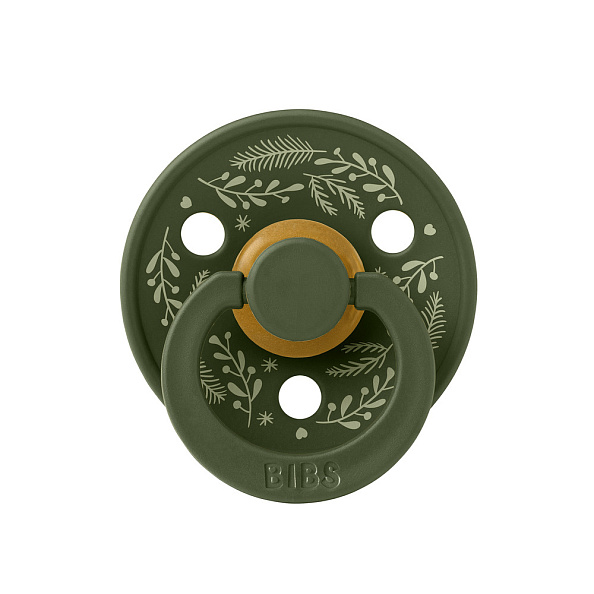 BIBS пустышка латексная Colour Holiday - Leaf - Hunter Green/Sage - фото  1