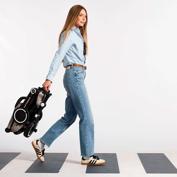 SMARTRIKE Трехколесный складной велосипед Wonder max, Stone Beige - фото  16