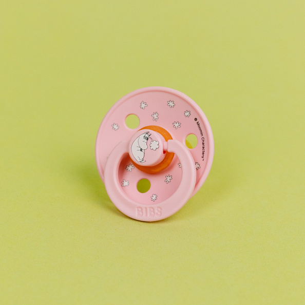 BIBS пустышка латексная Moomin Colour - Dreaming - Baby Pink - фото  6