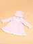 leoking комплект(платье и чепчик) цвет розовый