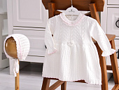 Leoking комплект(платье и чепчик) цвет белый