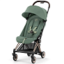 Cybex Коляска Coya Rosegold Leaf Green с дождевиком и бампером - фото 2