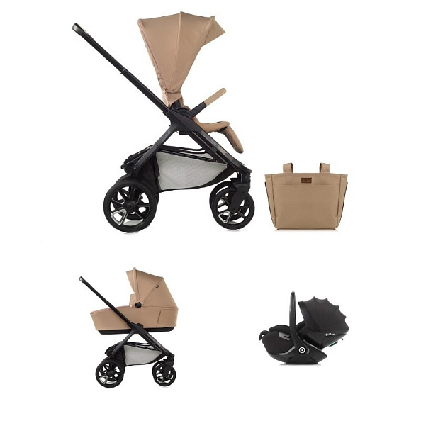 JANE Коляска 3 в 1 Keep+Sleep SeSame+Kombibaby Matt Black - фото  1