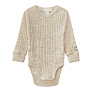 Babybu боди с длинным рукавом из 100% шерсти мериноса Almond Melange - фото 1