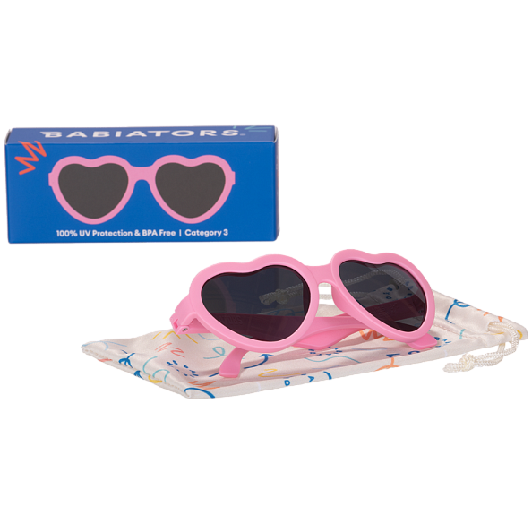 Babiators очки солнцезащитные Original Hearts Розовый бабл-гам - фото  4
