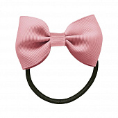 Milledeux Резинка для волос "Bowtie Bow", маленькая, коллекция “Classic Grosgrain“, розовый