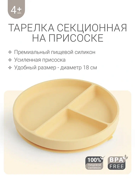 Edda тарелка на присоске секционная Мимоза - фото  4