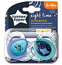 Tommee Tippee соска-пустышка силиконовая ночная Night Time, 6-18 мес., 2 шт. - фото 4