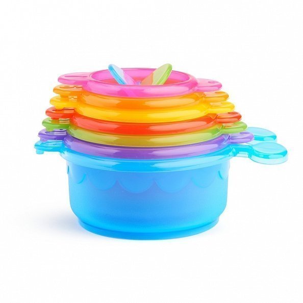 Munchkin игрушка для ванны Пирамидка-Гусеница Caterpillar Spillers™ от 9 мес