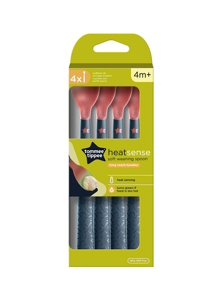 Tommee Tippee термоложки для кормления Heat Sense, 4 шт., 4 мес + - фото  8