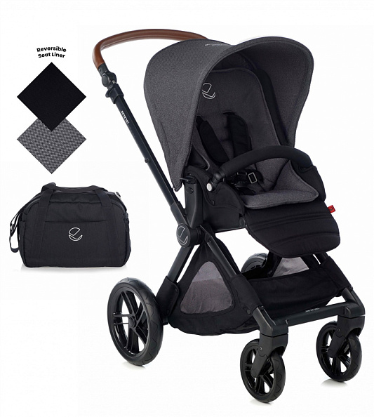 JANE Коляска 3 в 1 Muum+Micro+Koos I-Size R1 Cold Black - фото  5