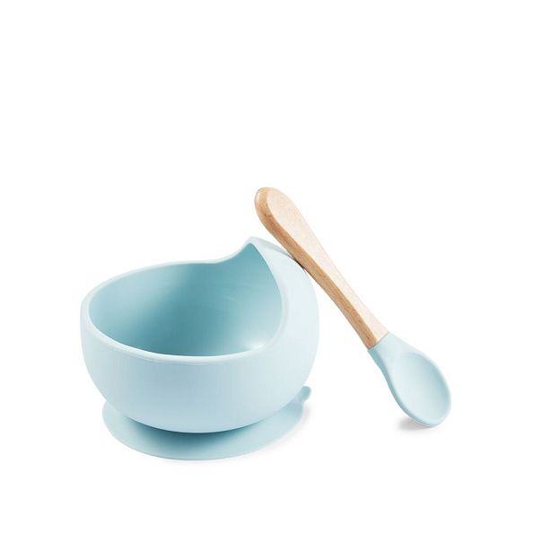 Happy Baby посуда силиконовая набор, light blue - фото  5