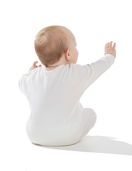 NORVEG комбинезон 100% шерсть Soft Baby цвет молочный - фото  2