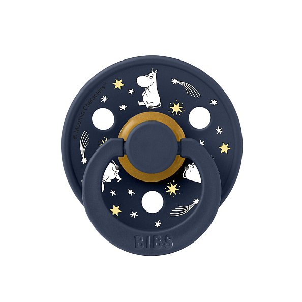 BIBS пустышка латексная Moomin Colour - Good Night - Deep Space - фото  1